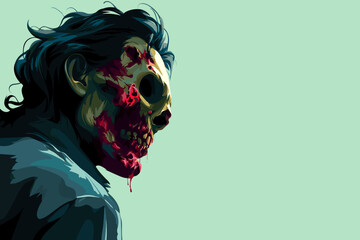 Scary Undead Zombie Illustration