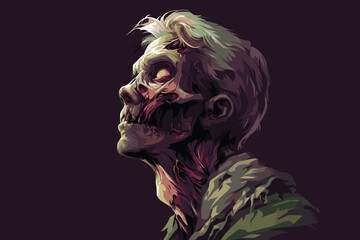 Scary Undead Zombie Illustration