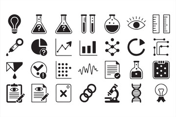 Laboratory and Science Icons for Education and Research