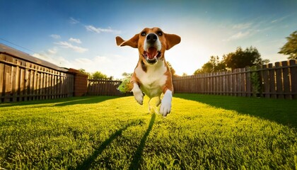 Beagle Playing with Ball