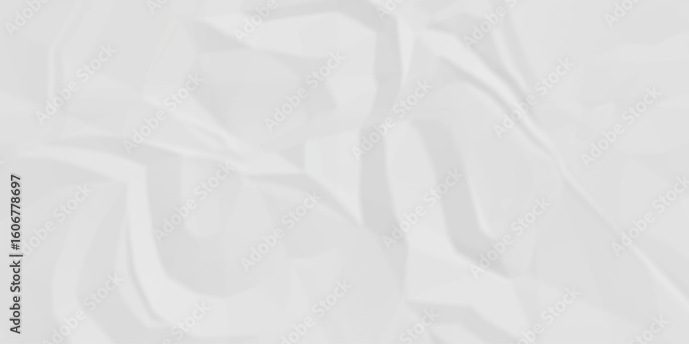 Poster white crumpled paper texture. white wrinkled paper texture. white paper texture. white crumpled and 