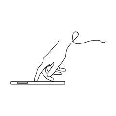 scrolling handphone illustrat...