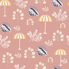 Mobile Cute seamless pattern .Tropical  pattern with flowers and palm trees on a background Colorful design for kids cloth, wallpaper, and any backgrounds. Repeating Pattern for Child.
