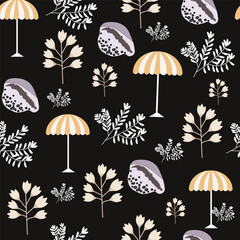 Mobile Cute seamless pattern .Tropical  pattern with flowers and palm trees on a background Colorful design for kids cloth, wallpaper, and any backgrounds. Repeating Pattern for Child.
