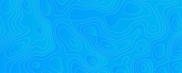 Obraz premium Blue Topographic Contour Lines Background topographic map