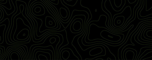 Lime green topographic contour lines on black background
