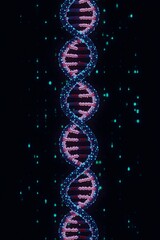 Obraz premium Pixel Code: DNA in 8-Bit Style