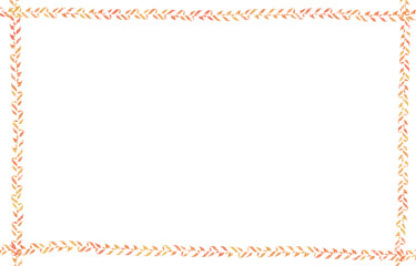 落ち葉のラフスクエアフレーム　Adobe Illustrator Artwork