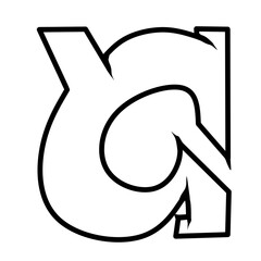 Graffiti Style Letter C Vector
