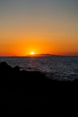 Sardinian coastline at sunset