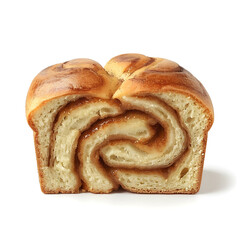 Fototapeta premium Sliced Swirled Bread with Golden Crust and Layered Interior