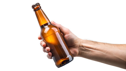 hand holding bottle of beer