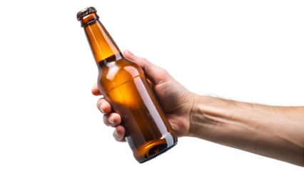 hand holding bottle of beer