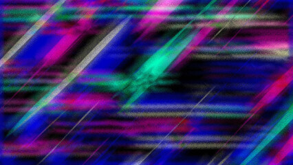 Colorful Abstract Neon Streaks Glitch Background
