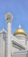 Architectural details of the Omar Ali Saifuddien Mosque, Bandar Seri Begawan, Brunei.