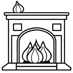 Cozy Fireplace with Garland