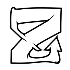 Graffiti Style Letter Z Vector