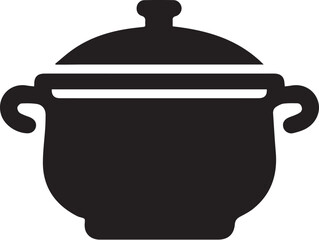pot silhouette black vector Illustration icon