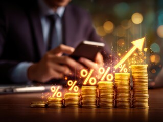 Professional Man in Business Suit Using Mobile Device for Contactless Payment in Modern Urban Setting Reflecting Convenience and Technology Integration