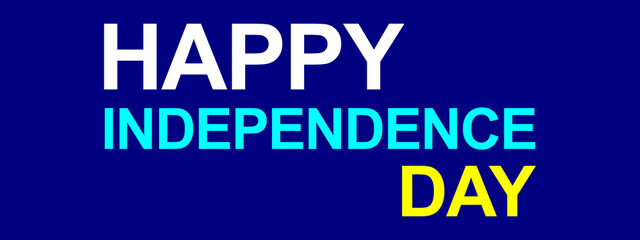 Happy Independence Day Text Design – Bold Typography Vector for National Celebration