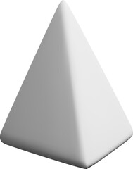 Fototapeta premium White 3D Pyramid in Smooth Finish