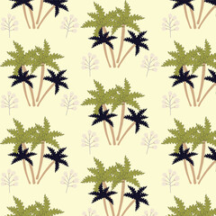 Mobile Cute seamless pattern .Tropical  pattern with flowers and palm trees on a background Colorful design for kids cloth, wallpaper, and any backgrounds. Repeating Pattern for Child.
