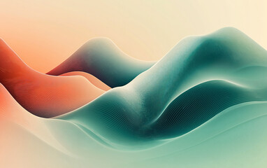 Abstract background of soft, translucent and pastel color waves. Gradient colors for wallpaper. Banner for designing or promotion.