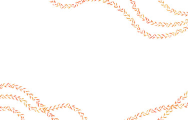 流れるような落ち葉フレーム　Adobe Illustrator Artwork