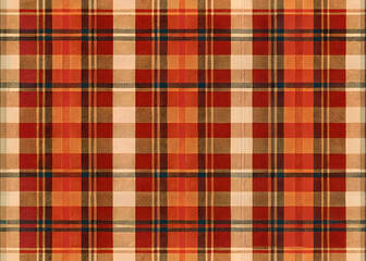 Geometric plaid pattern of autumnal colors in a repeating pattern. A classic design for fashion. interiors. or textile industries. Fabric pattern for clothing or home decor.