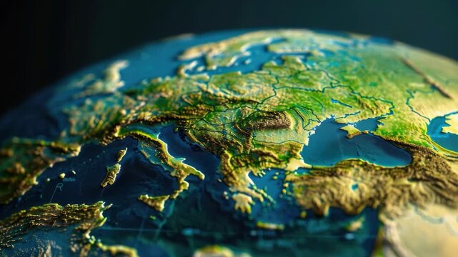 A close-up view of Earth, showcasing the continents and oceans.