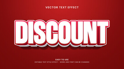 discount editable text effect 3d 