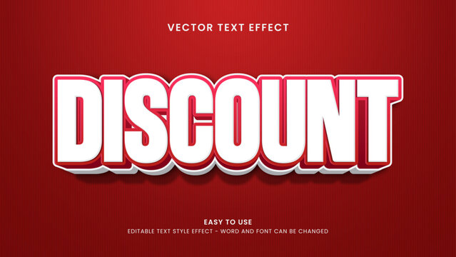 discount editable text effect 3d 