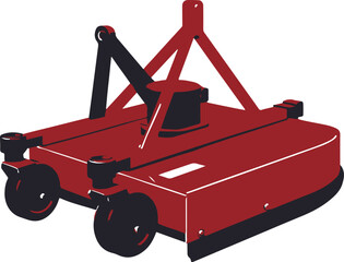 red truck on a white background