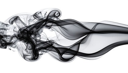 Abstract smoke swirls on white background (1)