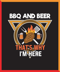 bbq t-shirt design, EPS, vector