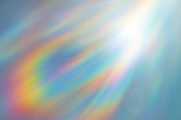 Sunlight with soft rainbow rays