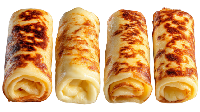 Closeup view of four delectable food items, a culinary delight delicious.