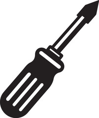 Screwdriver simple black and white illustration