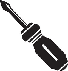 Screwdriver simple black and white illustration