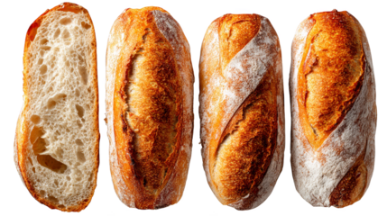 Aromatic freshly baked bread loaves, a culinary delight for enthusiasts freshly.