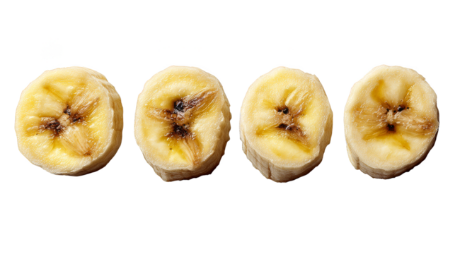 Closeup of a banana split cut in half, delicious dessert treat delicious.