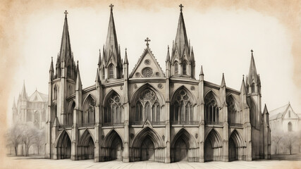 Old Buildings Illustration, Isometric Building Illustration,