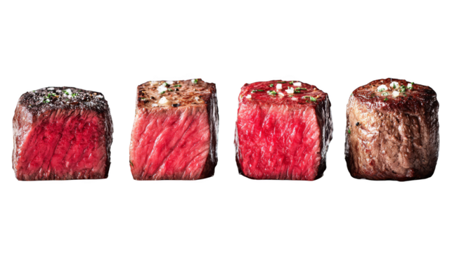 Four jars of beef preserved with aromatic herbs, a savory culinary masterpiece.