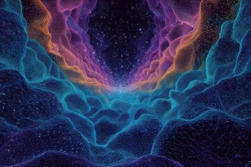 A vibrant and colorful abstract background featuring a mesmerizing pattern of blue and purple tones. Perfect for adding a modern and artistic touch to your design projects.