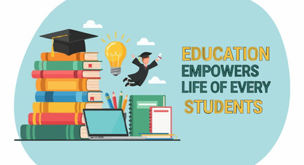 Student achieves academic success with knowledge and inspiration