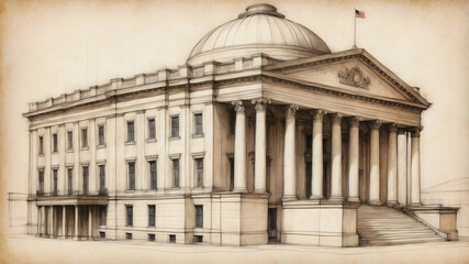 Old Buildings Illustration, Isometric Building Illustration,