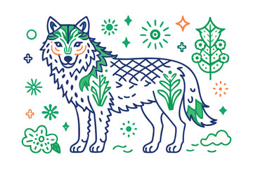 Beautiful Fox with white background