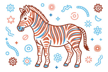 seamless pattern with zebra