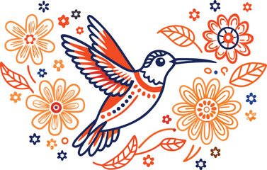 vector illustration of an abstract bird