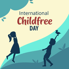 Obraz premium Celebrate freedom and choice on International Childfree Day